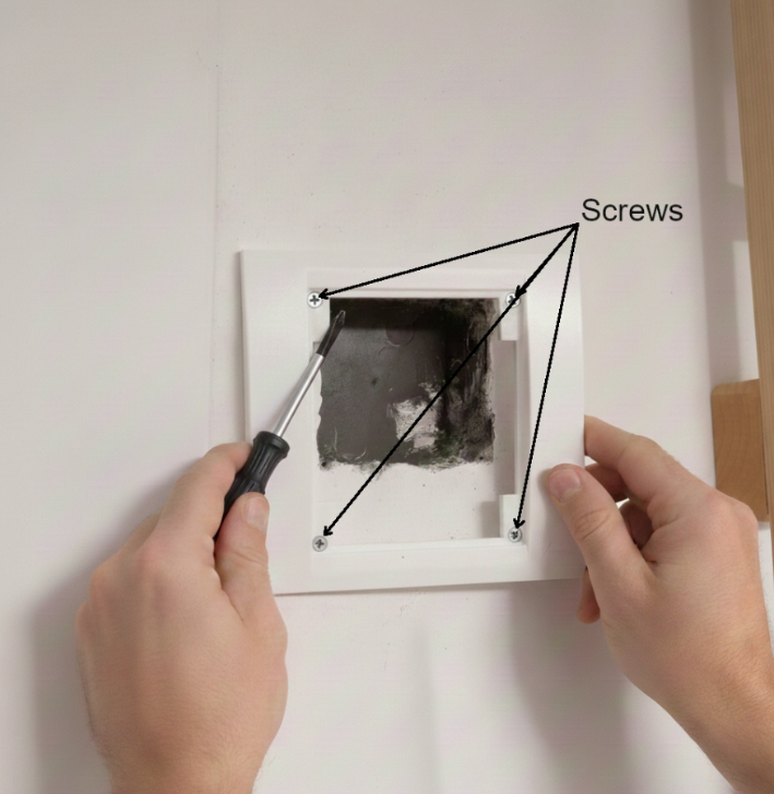 Screwing the frame to the wall